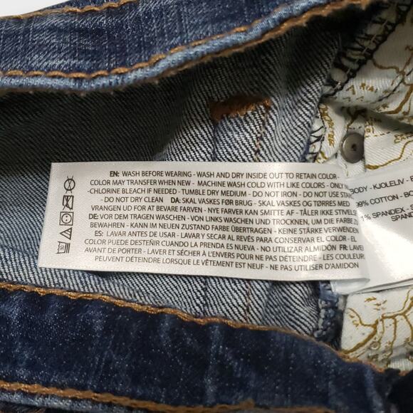 SOLD-Ariat Boys B4 Relaxed Ramos Bootcut Jeans Adjustable Waist Sz 12 Western - Picture 7 of 12